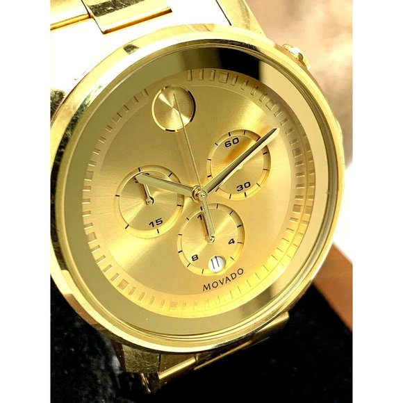Movado Accessories Movado Mens Watch 360278 Bold Gold Dial Swiss